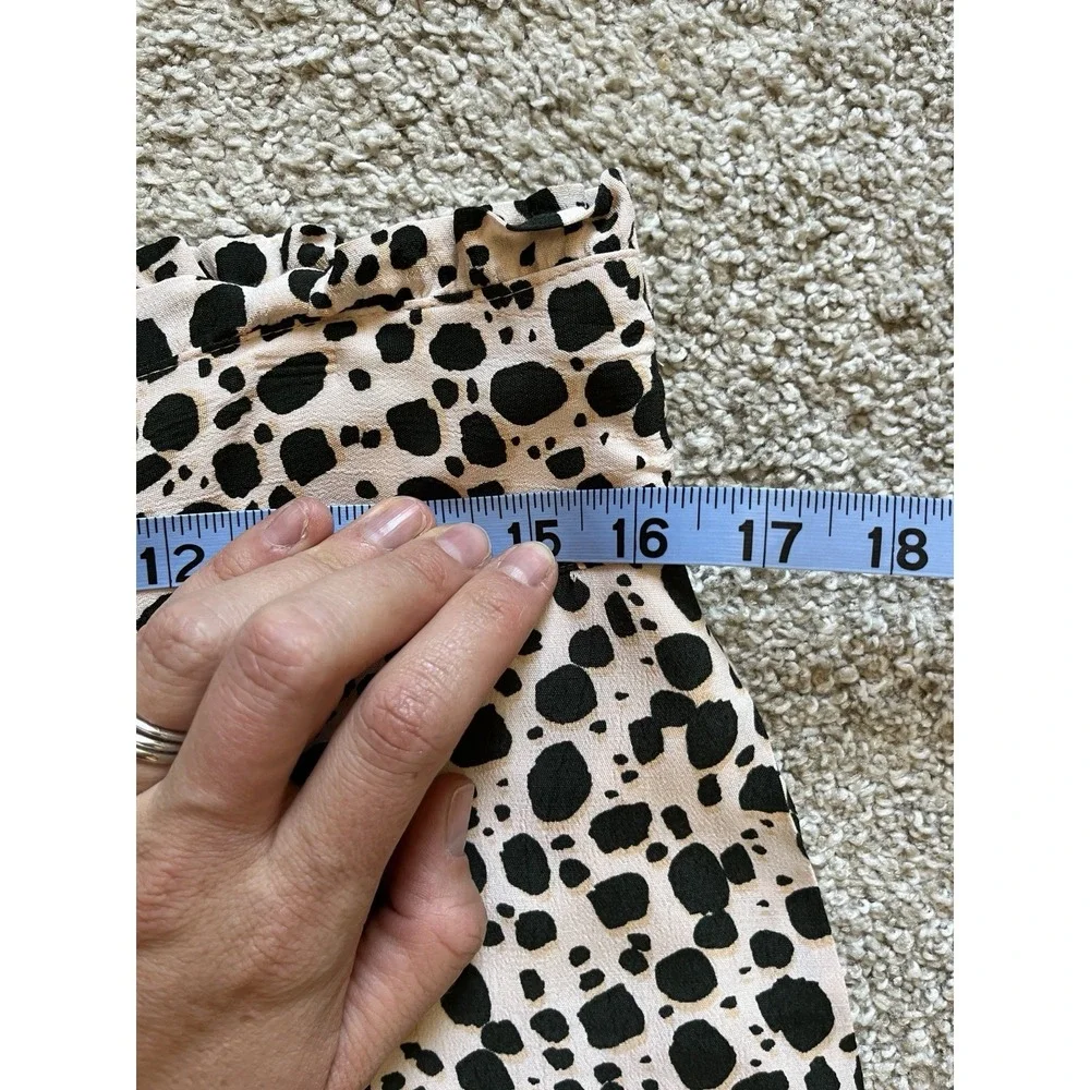 Women's sanctuary Crop Wide Leg Cheetah Leopard Animal Print Pull On Pants Large - Picture 6 of 8